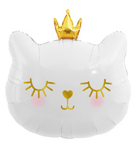 Мини фигура Кошечка в короне (голова) Белый 23103